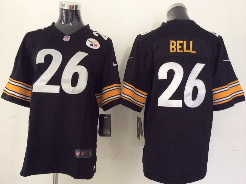 Nike Steelers 26 Bell Black Game Youth Jerseys