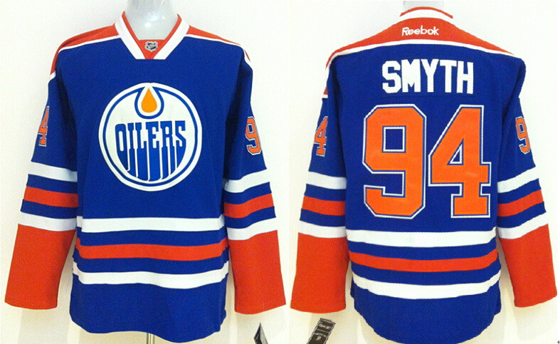 Oilers 94 Smyth Blue New Reebok Jerseys