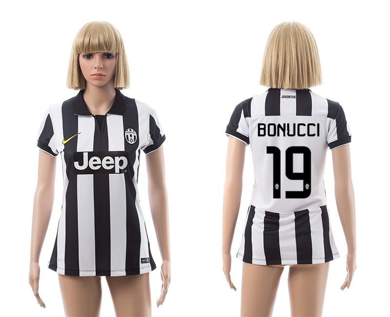 2014-15 Juventus 19 Bonucci Home Women Jerseys