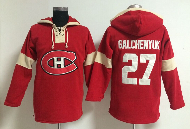 Canadiens 27 Galchenyuk Red Hooded Jerseys