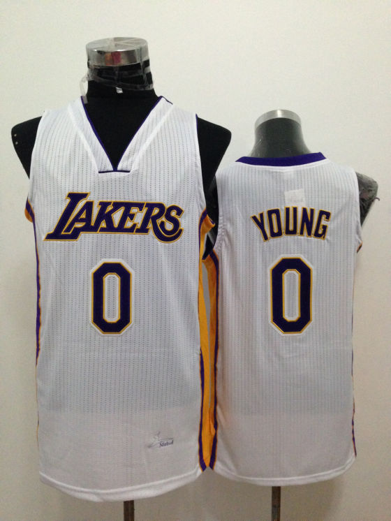 Lakers 0 Young White New Revolution 30 Jerseys