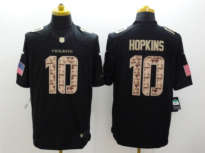 Nike Texans 10 Hopkins Black Salute To Service Limited Jerseys
