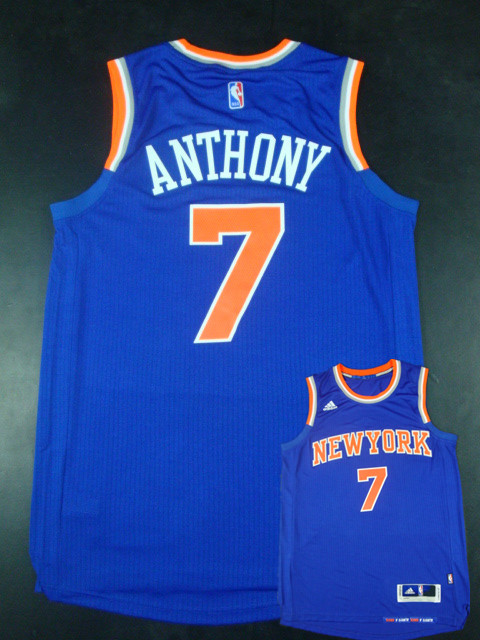 Knicks 7 Anthony Blue 2014-15 New Swingman Jerseys