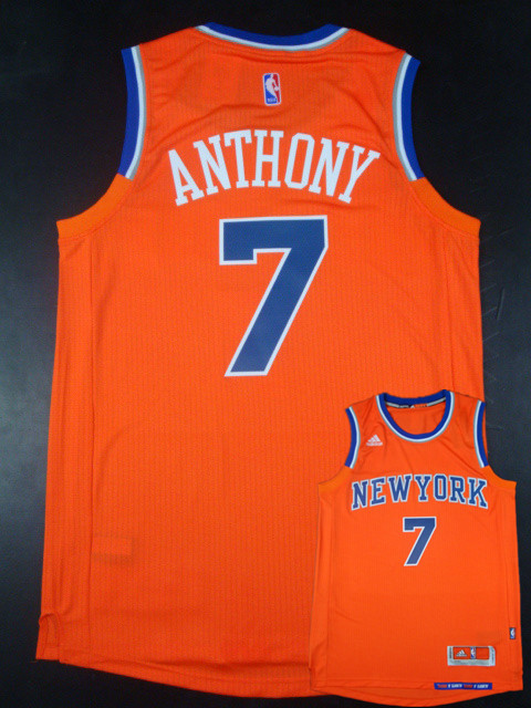 Knicks 7 Anthony Orange 2014-15 New Swingman Jerseys