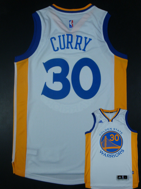 Warriors 30 Curry White New Revolution 30 Jerseys