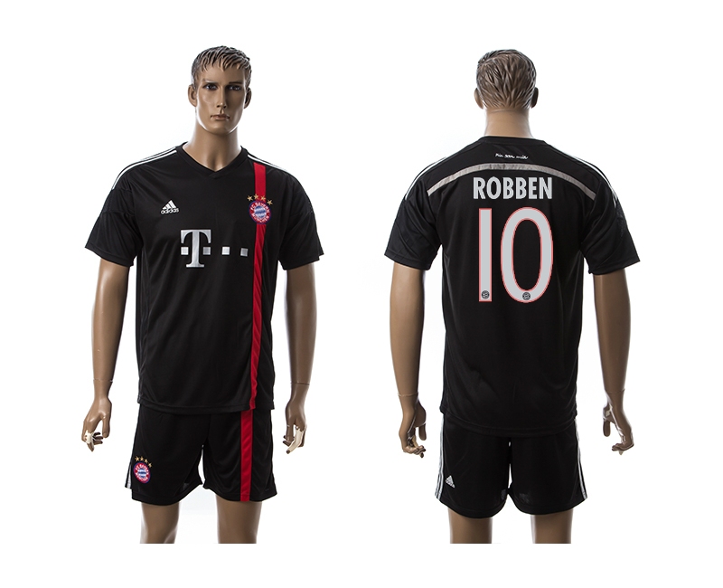 2014-15 Bayern Muchen 10 Robben Third Away Jerseys