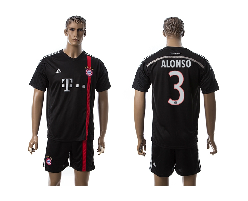 2014-15 Bayern Muchen 3 Alonso Third Away Jerseys