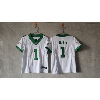 Nike Eagles 1 Jalen Hurts White Green F.U.S.E Vapor Limited Wo Jersey Nike Eagles 1 Jalen Hurts White Green F.U.S.E Vapor Limited Wo Jersey
