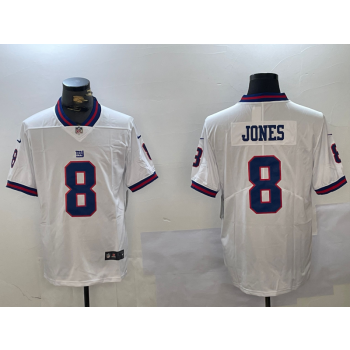 Nike Giants 8 Daniel Jones White Color Rush Limited Jersey Nike Giants 8 Daniel Jones White Color Rush Limited Jersey