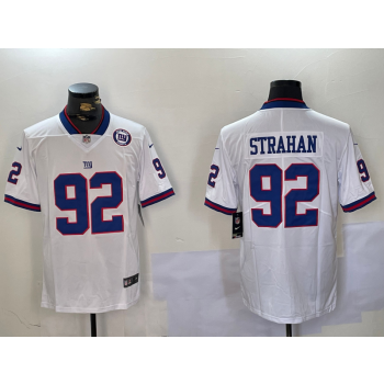 Nike Giants 92 Michael Strahan White Color Rush Limited Jersey Nike Giants 92 Michael Strahan White Color Rush Limited Jersey