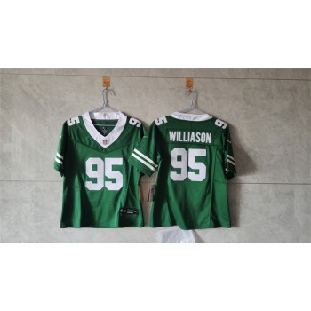 Nike Jets 95 Quinnen Williams Green F.U.S.E Vapor Limited Wo Jersey Nike Jets 95 Quinnen Williams Green F.U.S.E Vapor Limited Wo Jersey