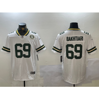 Nike Packers 69 David Bakhtiari White Team Logo Vapor Limited Jersey Nike Packers 69 David Bakhtiari White Team Logo Vapor Limited Jersey