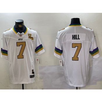 Nike Saints 7 Taysom Hill White Gold F.U.S.E. Vapor Limited Jersey Nike Saints 7 Taysom Hill White Gold F.U.S.E. Vapor Limited Jersey