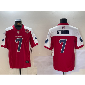 Nike Texans 7 C.J. Stroud Red Thanksgiving Day F.U.S.E. Vapor Limited Jersey Nike Texans 7 C.J. Stroud Red Thanksgiving Day F.U.S.E. Vapor Limited Jersey
