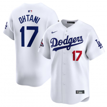 MLB Dodgers 17 Shohei Ohtani White 2024 World Series Champions Nike Cool Base Jersey
