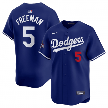 MLB Dodgers 5 Freddie Freeman Royal 2024 World Series Champions Nike Cool Base Jersey MLB Dodgers 5 Freddie Freeman Royal 2024 World Series Champions Nike Cool Base Jersey