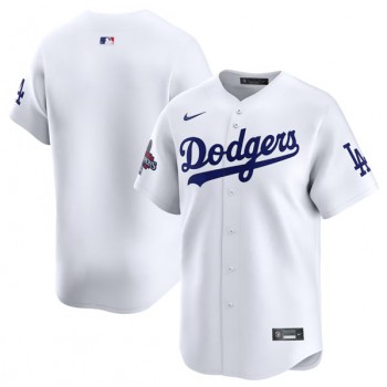 MLB Dodgers Blank White 2024 World Series Champions Nike Cool Base Jersey