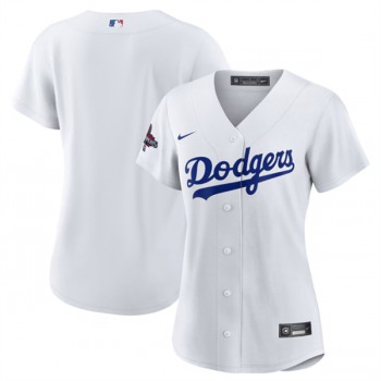 MLB Dodgers Blank White 2024 World Series Champions Women Jersey