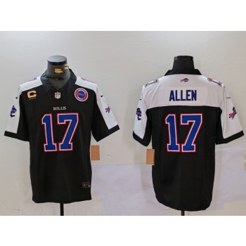 Nike Bills 17 Josh Allen Blue Thanksgiving Day F.U.S.E. Vapor with C Patch Limited Men Jersey
