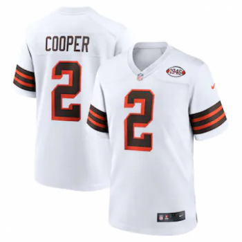 Nike Browns 2 Cooper White 1946 Patch Vapor Limited Men Jersey Nike Browns 2 Cooper White 1946 Patch Vapor Limited Men Jersey