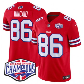 Nike Bills 86 Dalton Kincaid Red 2024 AFC East Division Champions F.U.S.E. Vapor Limited Men Jersey Nike Bills 86 Dalton Kincaid Red 2024 AFC East Division Champions F.U.S.E. Vapor Limited Men Jersey