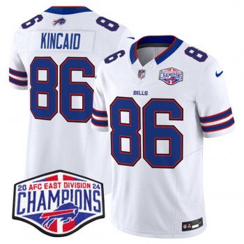 Nike Bills 86 Dalton Kincaid White 2024 AFC East Division Champions F.U.S.E. Vapor Limited Men Jersey Nike Bills 86 Dalton Kincaid White 2024 AFC East Division Champions F.U.S.E. Vapor Limited Men Jersey