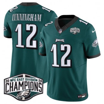 Nike Eagles 12 Randall Cunningham Green 2024 NFC East Champions F.U.S.E. Vapor Limited Men Jersey Nike Eagles 12 Randall Cunningham Green 2024 NFC East Champions F.U.S.E. Vapor Limited Men Jersey
