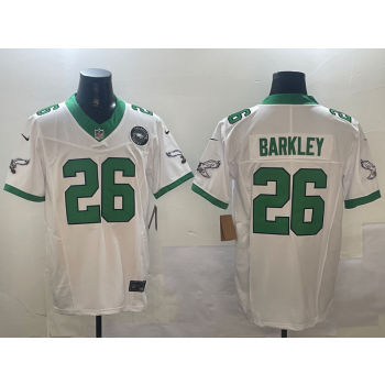 Nike Eagles 26 Saquon Barkley White Team Logo F.U.S.E. Vapor Limited Men Jersey Nike Eagles 26 Saquon Barkley White Team Logo F.U.S.E. Vapor Limited Men Jersey