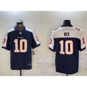 Nike Broncos 10 Nix Blue Thanksgiving Day F.U.S.E. Vapor Limited Men Jersey Nike Broncos 10 Nix Blue Thanksgiving Day F.U.S.E. Vapor Limited Men Jersey