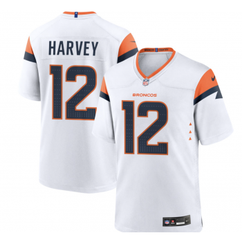 Nike Broncos 12 Harvey White Vapor Limited Men Jersey Nike Broncos 12 Harvey White Vapor Limited Men Jersey