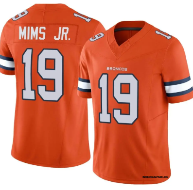 Nike Broncos 19 Mims Jr. Orange Vapor Limited Men Jersey Nike Broncos 19 Mims Jr. Orange Vapor Limited Men Jersey