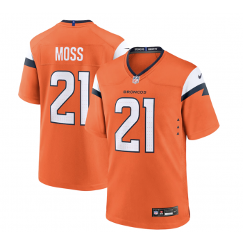 Nike Broncos 21 Moss Orange Vapor Limited Men Jersey
