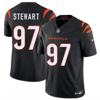 Nike Bengals 97 Shemar Stewart Black 2025 Draft F.U.S.E. Vapor Limited Men Jersey