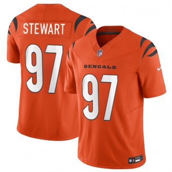 Nike Bengals 97 Shemar Stewart Orange 2025 Draft F.U.S.E. Vapor Limited Men Jersey