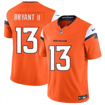 Nike Broncos 13 Pat Bryant II Orange 2025 Draft F.U.S.E. Vapor Limited Men Jersey