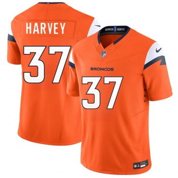 Nike Broncos 37 RJ Harvey Orange 2025 Draft F.U.S.E. Vapor Limited Men Jersey