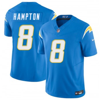 Nike Chargers 8 Omarion Hampton Blue 2025 Draft F.U.S.E. Vapor Limited Men Jersey