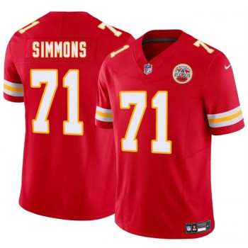 Nike Chiefs 71 Josh Simmons Red 2025 Draft F.U.S.E. Vapor Limited Men Jersey Nike Chiefs 71 Josh Simmons Red 2025 Draft F.U.S.E. Vapor Limited Men Jersey