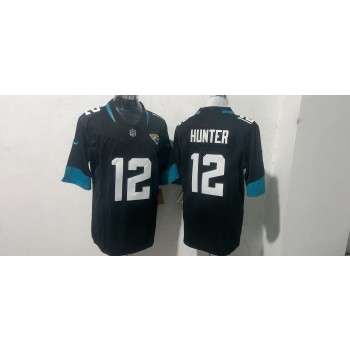 Nike Jaguars 12 Travis Hunter Black 2025 Draft F.U.S.E. Vapor Limited Men Jersey