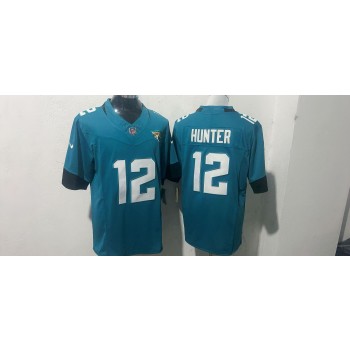 Nike Jaguars 12 Travis Hunter Teal 2025 Draft F.U.S.E. Vapor Limited Men Jersey