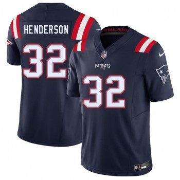 Nike Patriots 32 TreVeyon Henderson Navy 2025 Draft F.U.S.E. Vapor Limited Men Jersey Nike Patriots 32 TreVeyon Henderson Navy 2025 Draft F.U.S.E. Vapor Limited Men Jersey