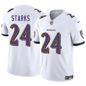 Nike Ravens 24 Malaki Starks White 2025 Draft F.U.S.E. Vapor Limited Men Jersey Nike Ravens 24 Malaki Starks White 2025 Draft F.U.S.E. Vapor Limited Men Jersey