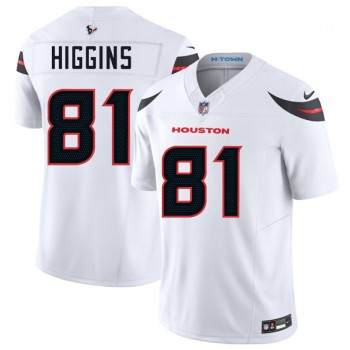 Nike Texans 81 Jayden Higgins White 2025 Draft F.U.S.E. Vapor Limited Men Jersey Nike Texans 81 Jayden Higgins White 2025 Draft F.U.S.E. Vapor Limited Men Jersey