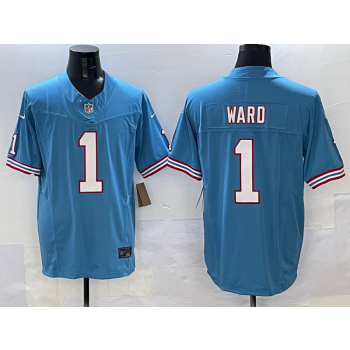 Nike Titans 1 Cameron Ward Blue Throwback 2025 Draft F.U.S.E. Vapor Limited Men Jersey Nike Titans 1 Cameron Ward Blue Throwback 2025 Draft F.U.S.E. Vapor Limited Men Jersey