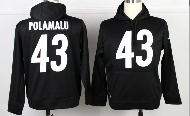 Nike Steelers 43 Polamalu Black Pullover Hoodie - Click Image to Close