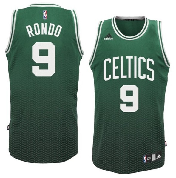 Celtics 9 Rondo Green Resonate Fashion Swingman Jersey - Click Image to Close