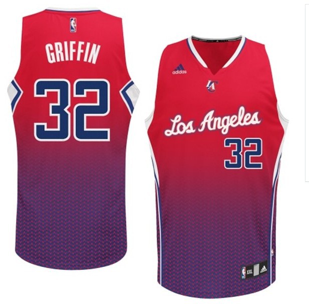 Clippers 32 Griffin Red And Blue Resonate Fashion Swingman Jersey