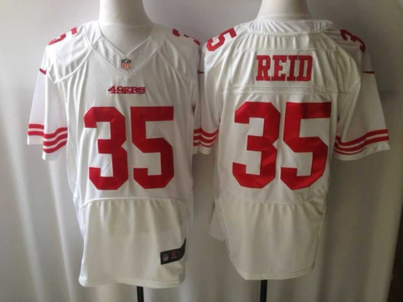 Nike 49ers 35 Reid White Elite Jerseys