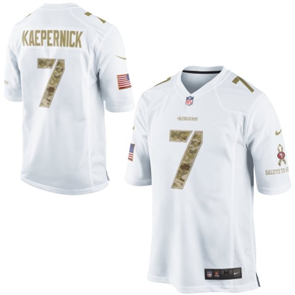 Nike 49ers 7 Kaepernick Salute To Service Game Jerseys
