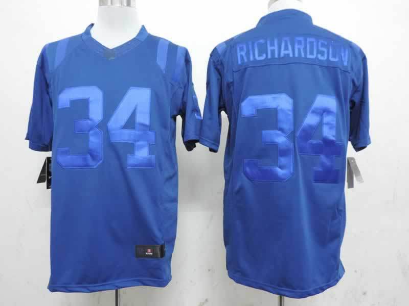 Nike Colts 34 Richardson Blue Drenched Limited Jerseys